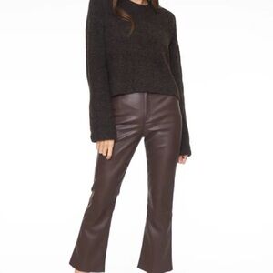 NWOT - Pistola Women’s Lennon Boot Cropped High Rise Faux Leather Pant